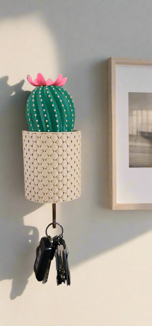Blooming Cactus Key Holder